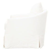 Franco Cream Slipcover Swivel Club Chair - Chair Detail | Bone & Brass