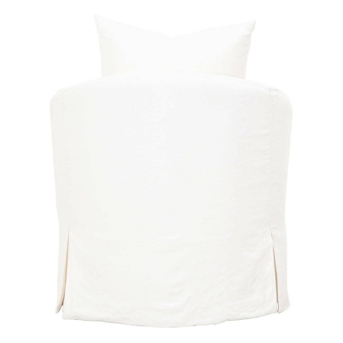 Franco Cream Slipcover Swivel Club Chair - Chair View | Bone & Brass