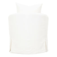 Franco Cream Slipcover Swivel Club Chair - Chair View | Bone & Brass
