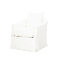 Franco Cream Slipcover Swivel Club Chair | Bone & Brass