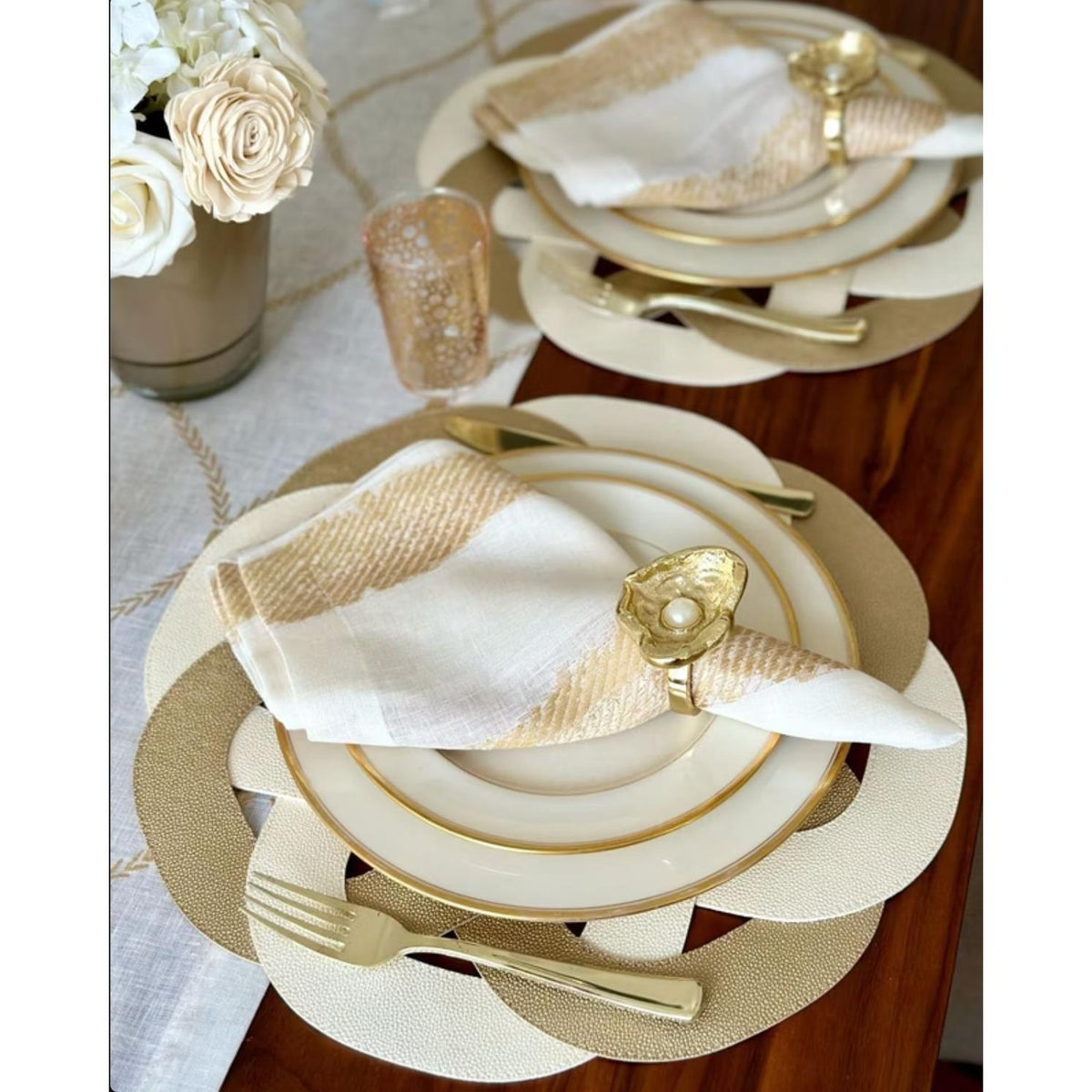 French Riviera Stonewashed Linen Napkins, Set 4 - Napkin Detail | Bone & Brass