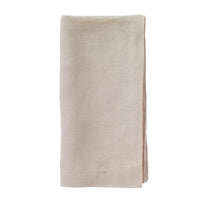 French Riviera Stonewashed Linen Napkins, Set 4 - Napkin Folded View | Bone & Brass