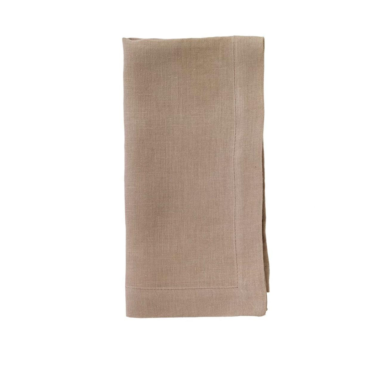 French Riviera Stonewashed Linen Napkins, Set 4 - Napkin Folded View | Bone & Brass