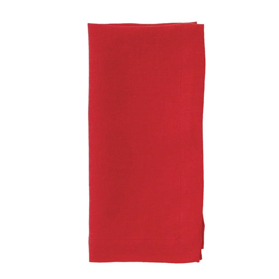 French Riviera Stonewashed Linen Napkins, Set 4 - Napkin Detail | Bone & Brass