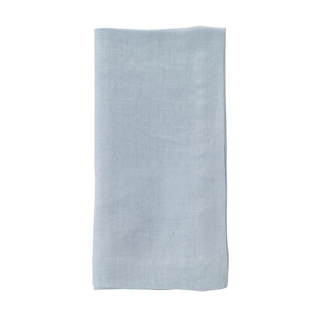 French Riviera Stonewashed Linen Napkins, Set 4 - Napkin Folded View | Bone & Brass