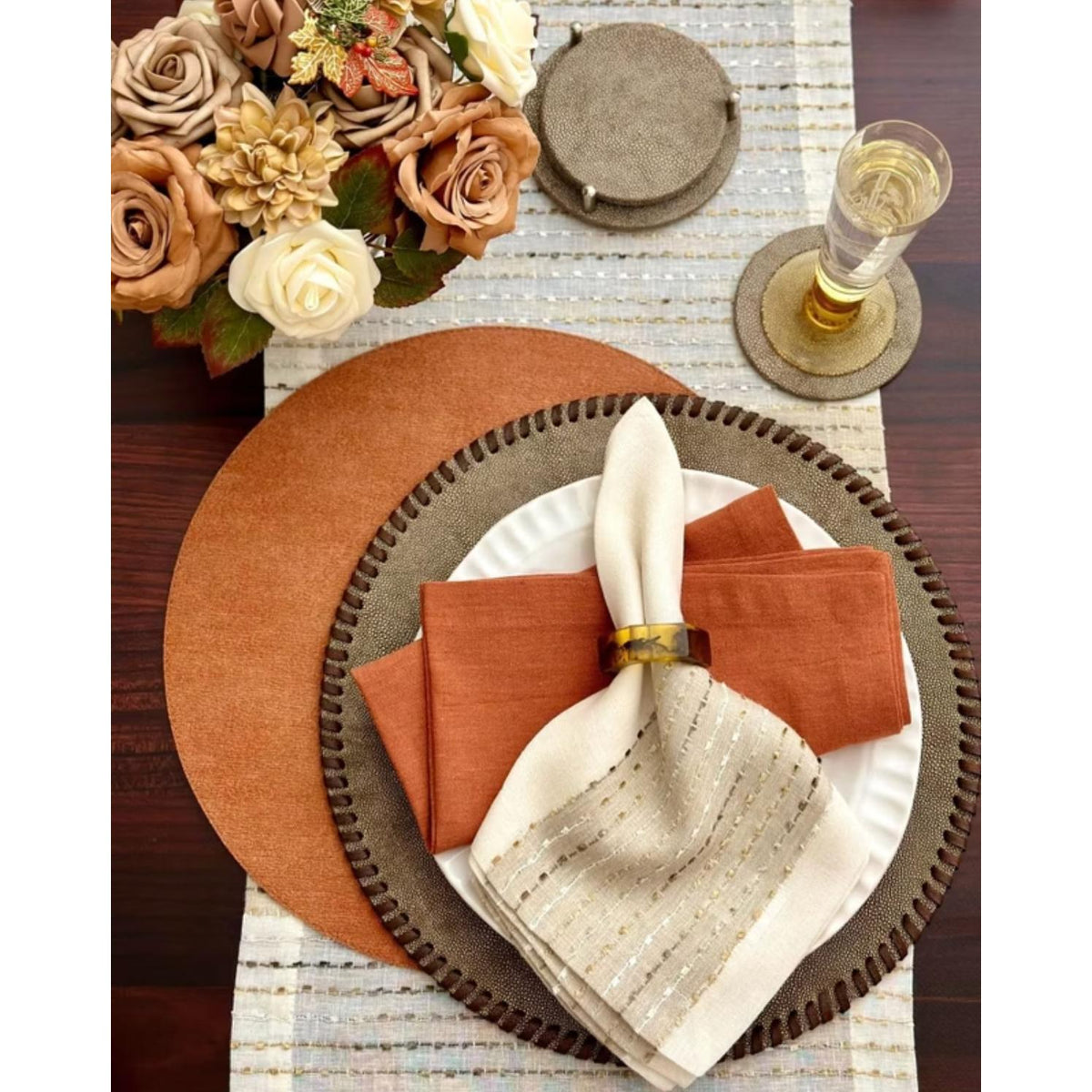 French Riviera Stonewashed Linen Napkins, Set 4 - Napkin Texture Detail | Bone & Brass