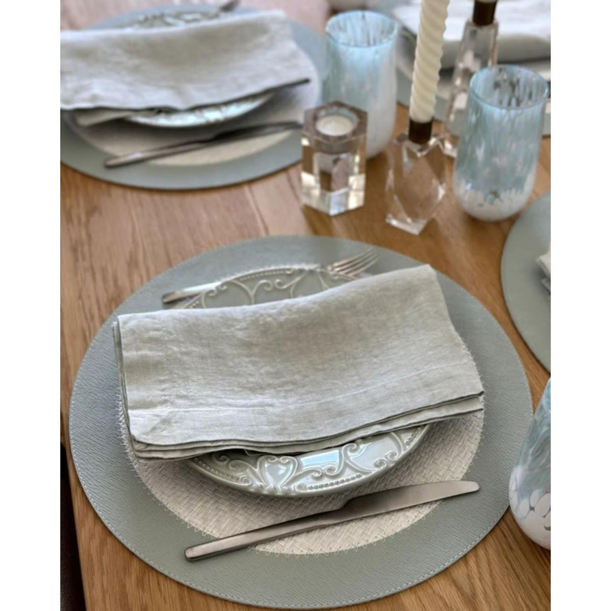 French Riviera Stonewashed Linen Napkins, Set 4 - Napkin View | Bone & Brass