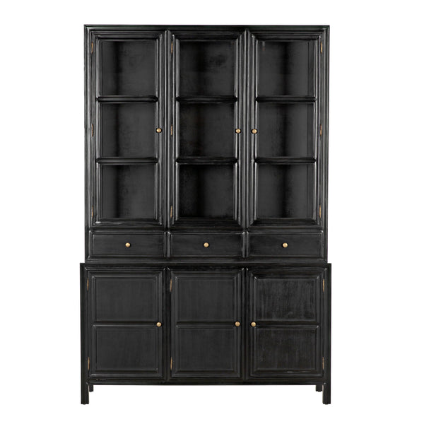 Colonial Hand Rubbed Black Hutch