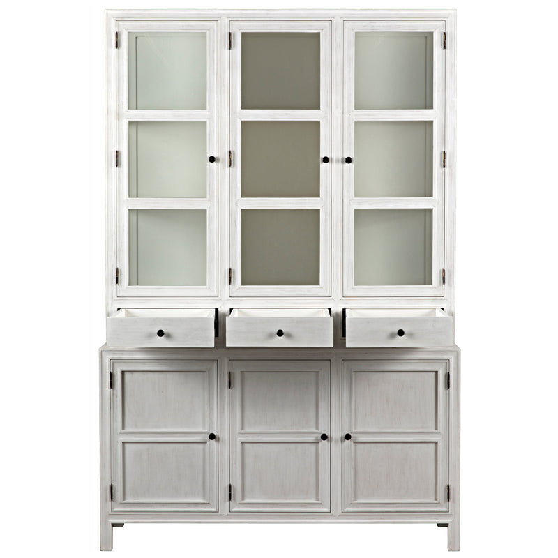 Colonial White Washed Hutch