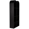 Luna Arched Black Steel Bookcase