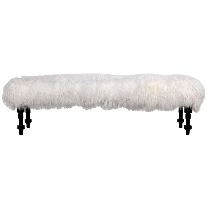 Coco Bench with Flokati Fur