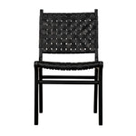 Dede Black Leather Dining Chair