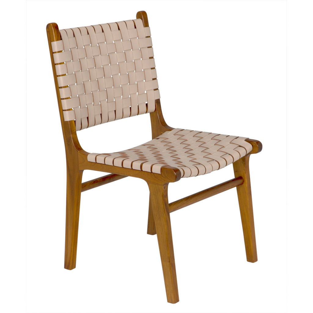 Dede Teak & Natural Leather Dining Chair