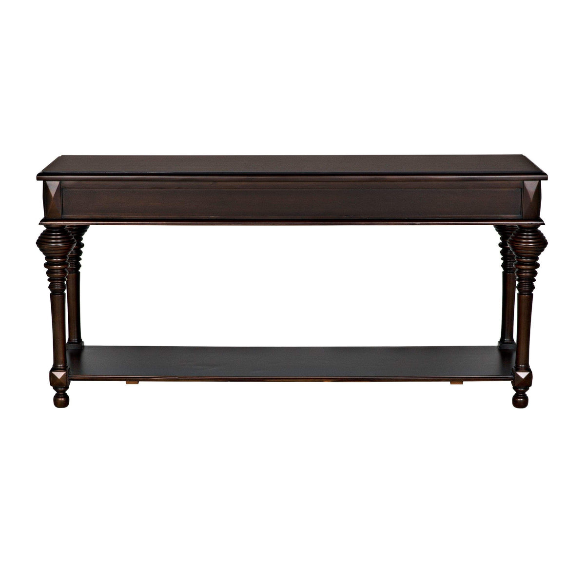 Colonial Large Sofa Table Distressed Brown