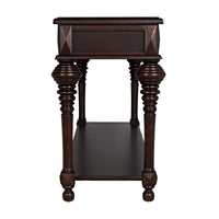 Colonial Large Sofa Table Distressed Brown