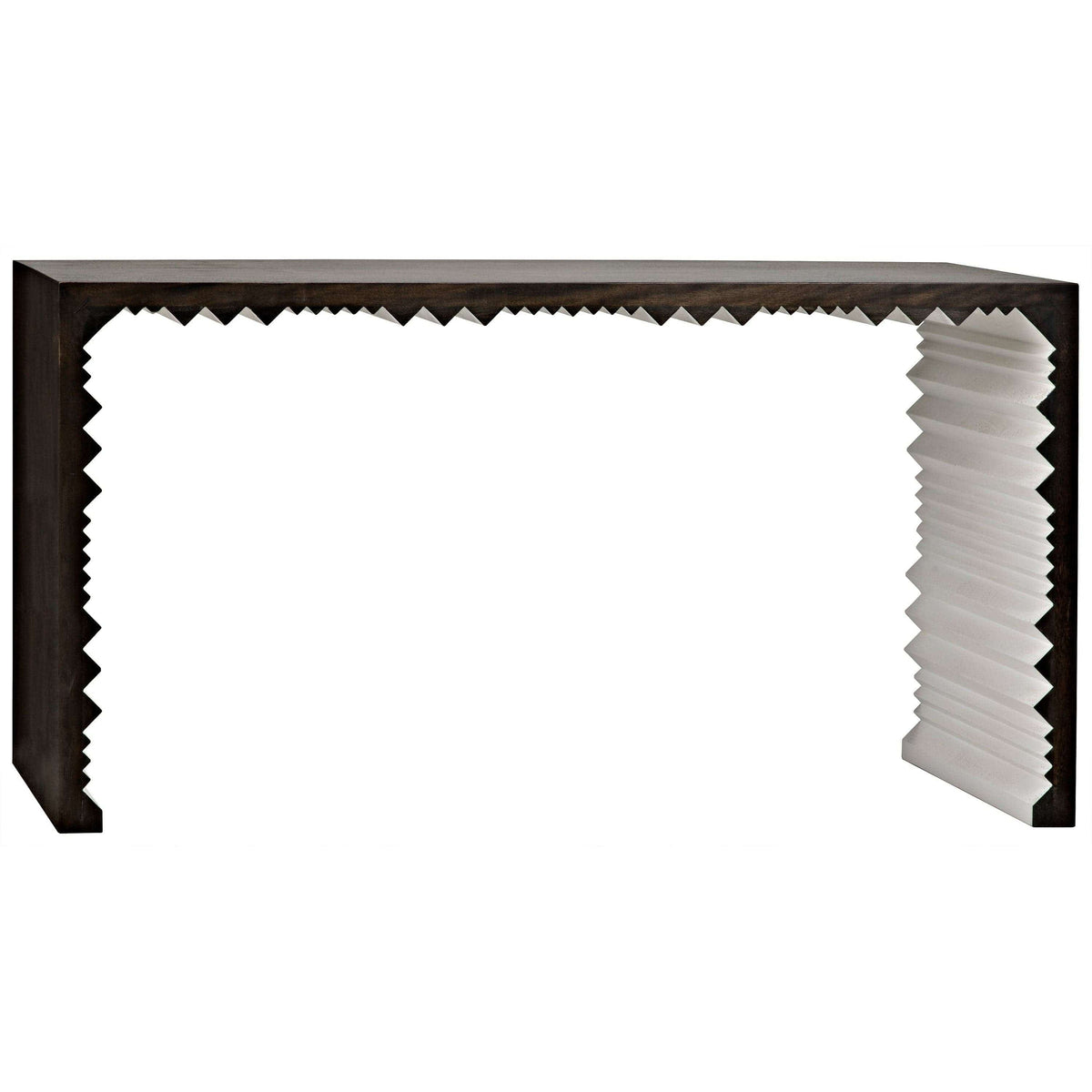 Nelson Console Ebony Walnut with White Detail