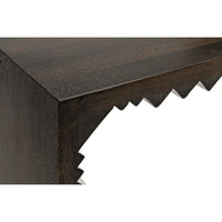 Nelson Console Ebony Walnut with White Detail