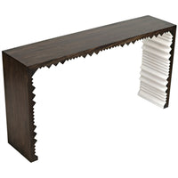 Nelson Console Ebony Walnut with White Detail