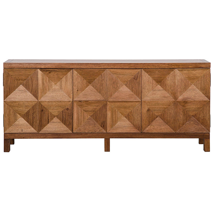 Quadrant 3 Door Sideboard Dark Walnut