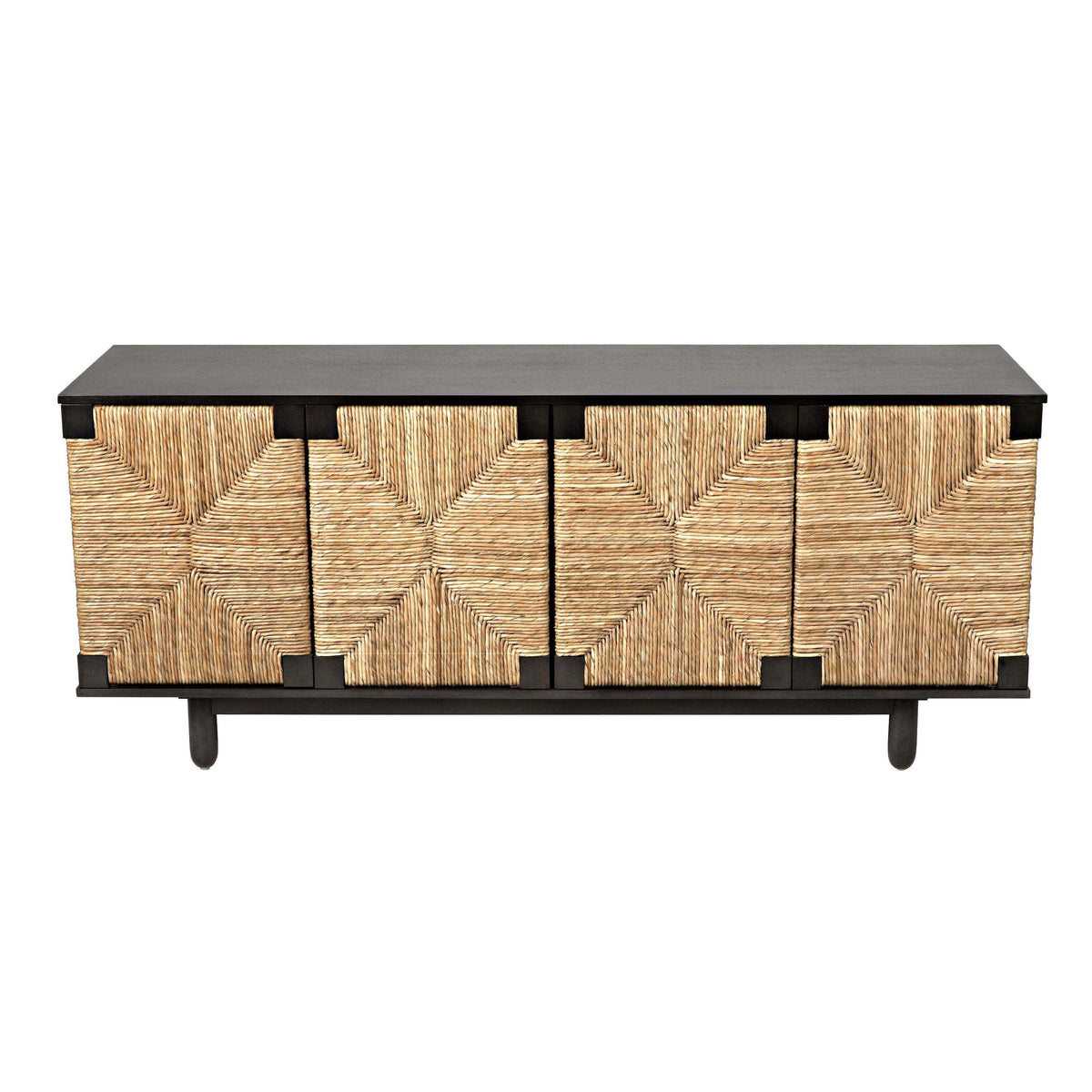 Brook 4 Door Black & Sea Grass Sideboard