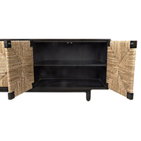 Brook 4 Door Black & Sea Grass Sideboard