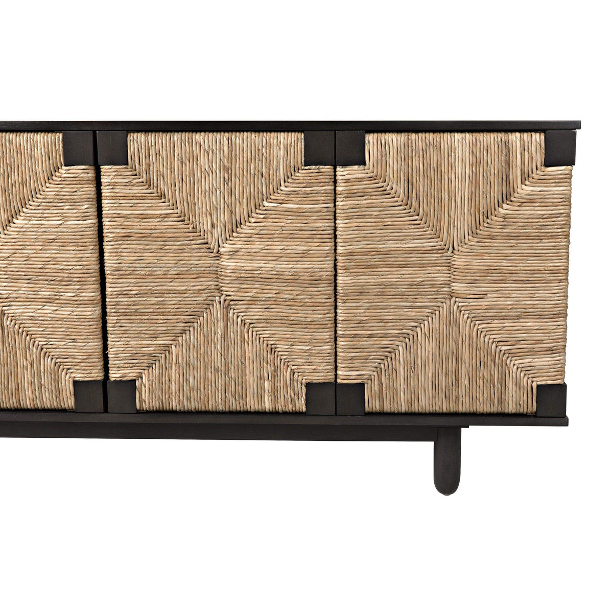 Brook 4 Door Black & Sea Grass Sideboard