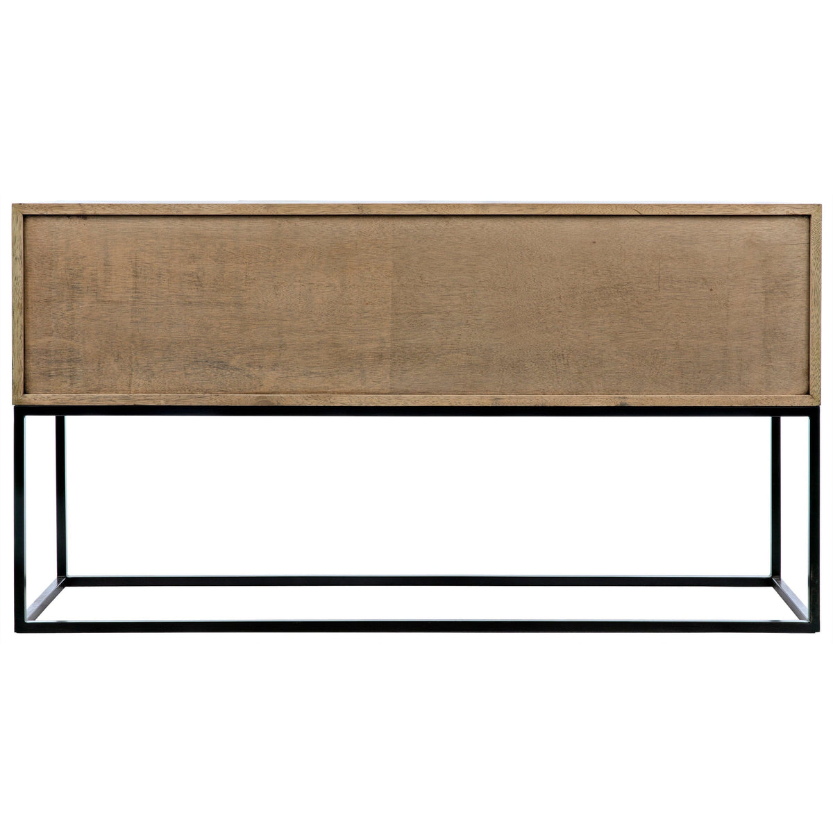 Zurich Console Bleached Walnut with Steel