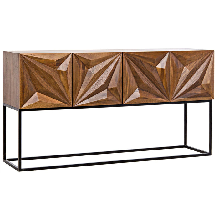 Zurich Console Dark Walnut with Steel