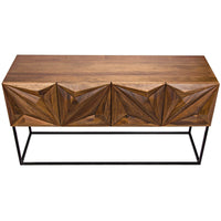 Zurich Console Dark Walnut with Steel