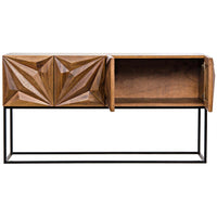 Zurich Console Dark Walnut with Steel