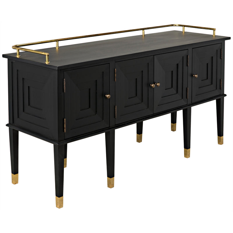 Conveni Sideboard with Brass Detail Charcoal