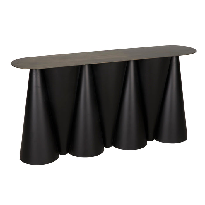 Salt and Pepper Console Black Steel