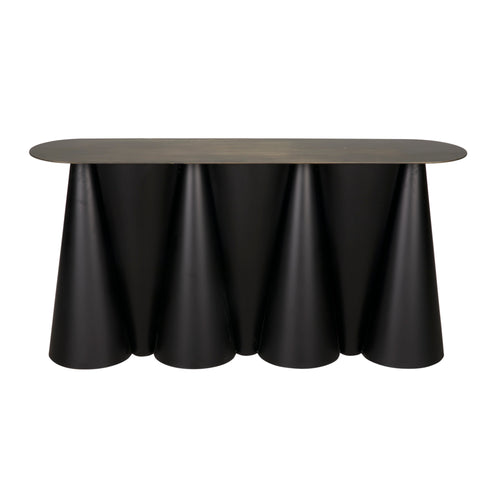 Salt and Pepper Console Black Steel