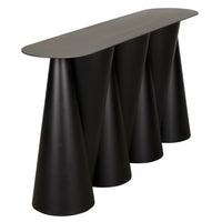 Salt and Pepper Console Black Steel