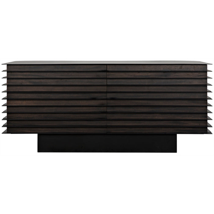 Elevation Sideboard Ebony Walnut with Steel