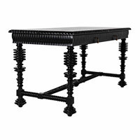 Portuguese Desk Small Hand Rubbed Black