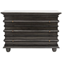 Ascona Small Chest Pale Black | Bone & Brass