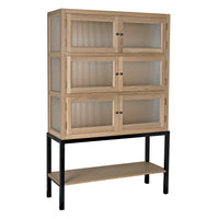 Darien Hutch White Oak with Industrial Steel