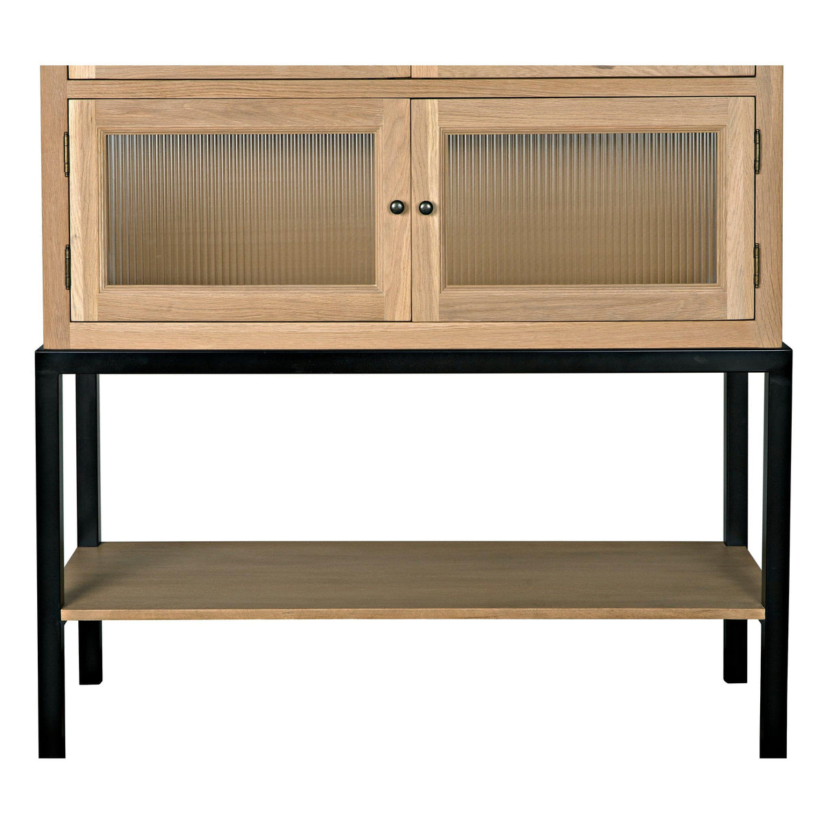 Darien Hutch White Oak with Industrial Steel