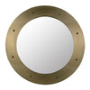 Clay Mirror Large Metal with Brass Finish