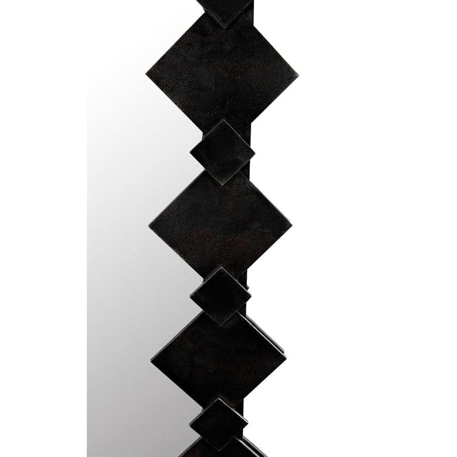 Aya Black Metal Oversized Floor Mirror