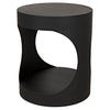 Eclipse Round Side Table Black Steel