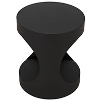 Eclipse Round Side Table Black Steel