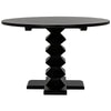Zig-Zag Dining Table 48" Diameter Hand Rubbed Black
