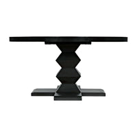 Zig-Zag Dining Table 60" Diameter Pale Black