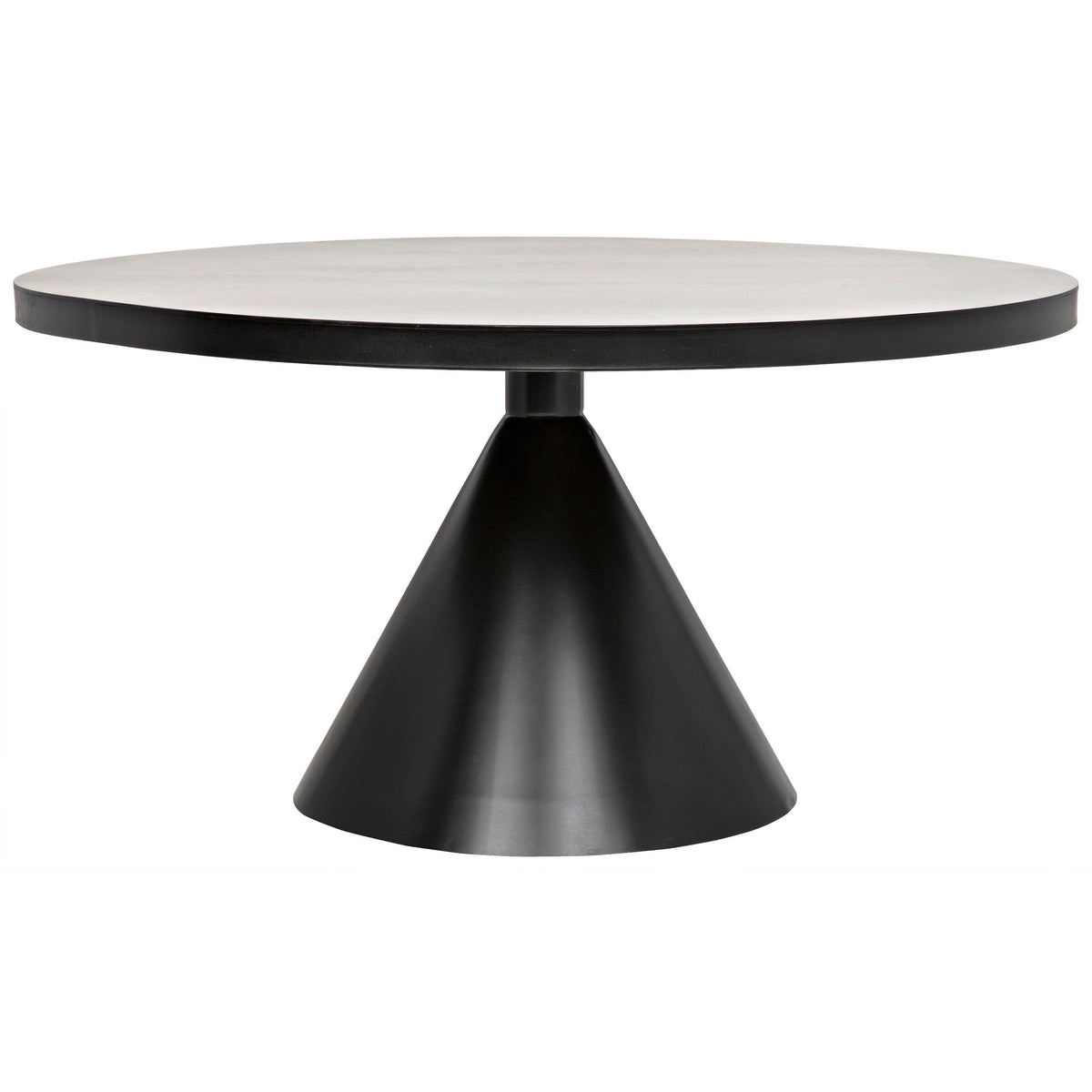 Cone Dining Table Black Steel