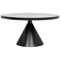 Cone Dining Table Black Steel