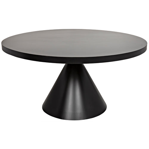 Cone Dining Table Black Steel