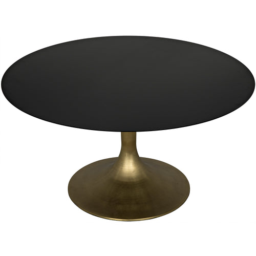 Herno Table Steel with Brass Finished Base
