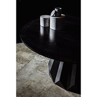 Brosche Round Dining Table Hand Rubbed Black